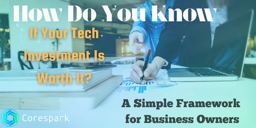 A small business owner reviewing financial data on a laptop, representing how to measure technology ROI for small businesses in the Yadkin Valley and Twin Counties.