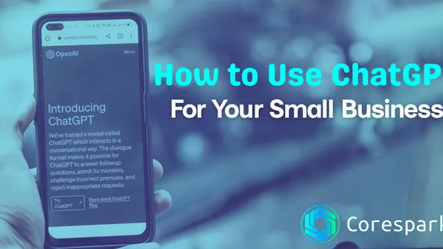 A small business owner using ChatGPT on a phone to draft emails, social posts, and customer replies.
