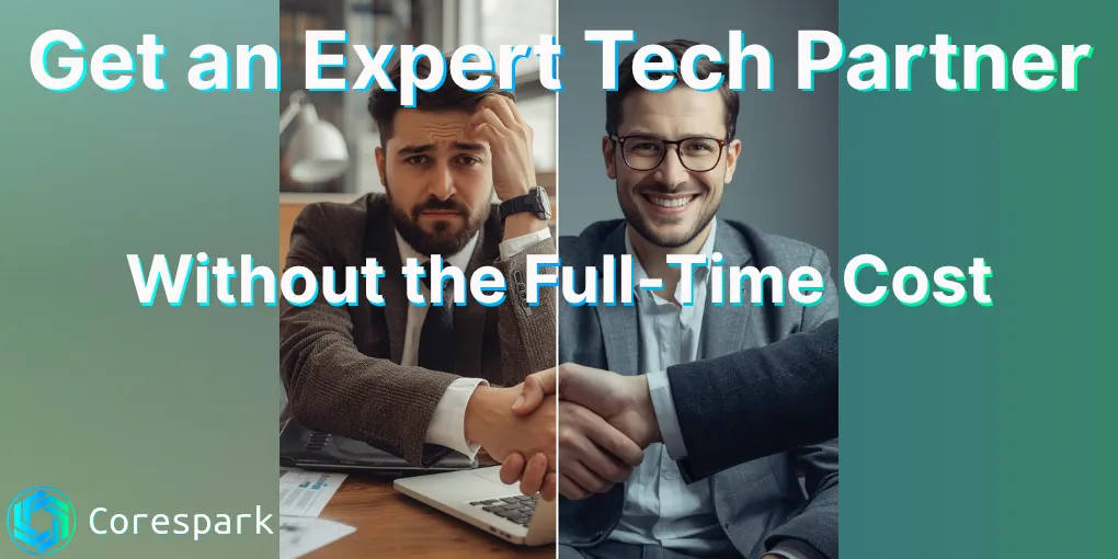 A frustrated business owner at a desk, contrasted with a handshake symbolizing a local technology partnership in the Yadkin Valley or Twin Counties of Virginia.